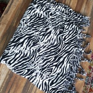 Zebra Blanket Scarf/Wrap